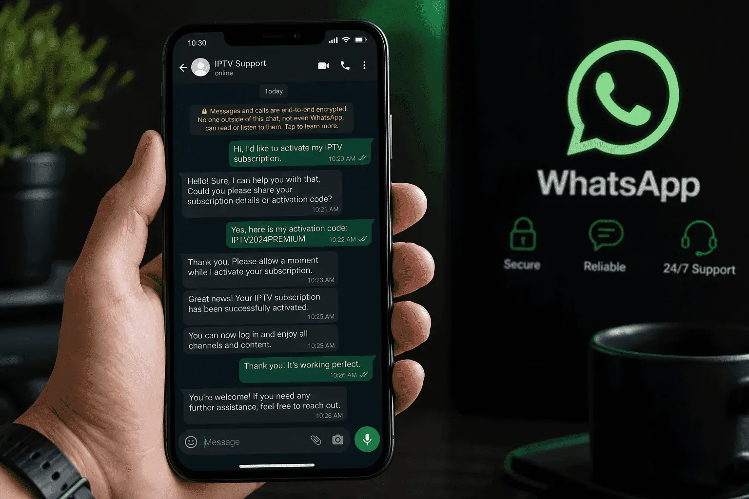 Activation abonnement IPTV via WhatsApp — commande et support IPTV MAROC