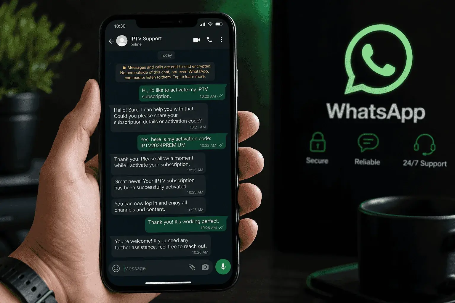Activation abonnement IPTV via WhatsApp — commande et support IPTV MAROC