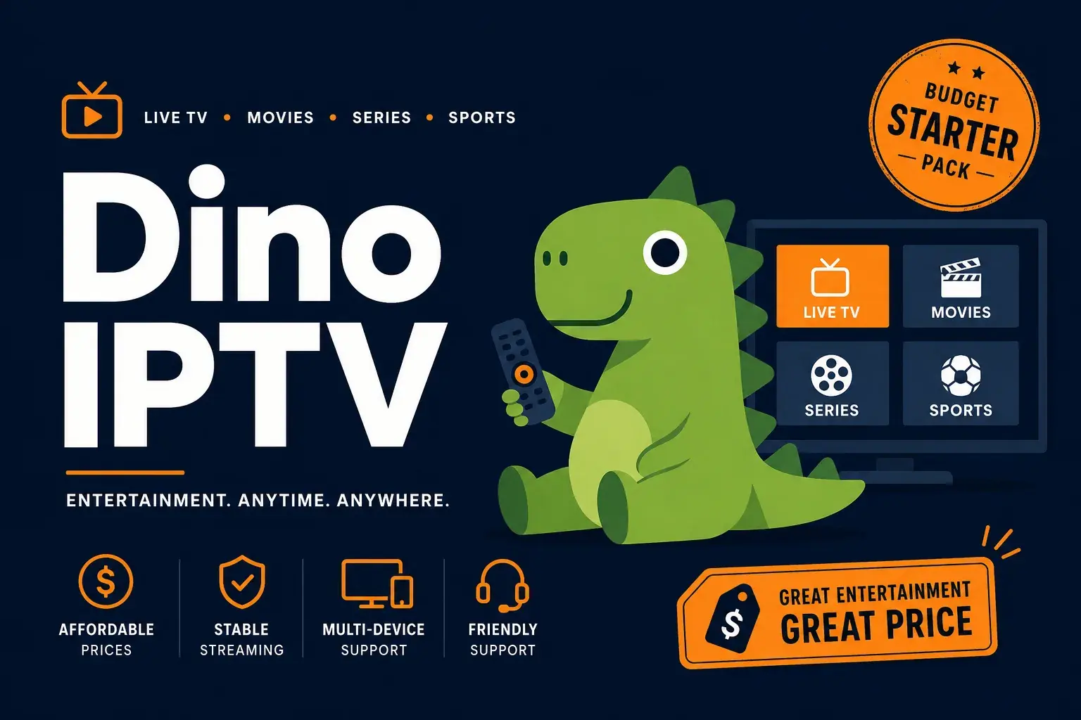 Dino IPTV — abonnement pas cher Maroc