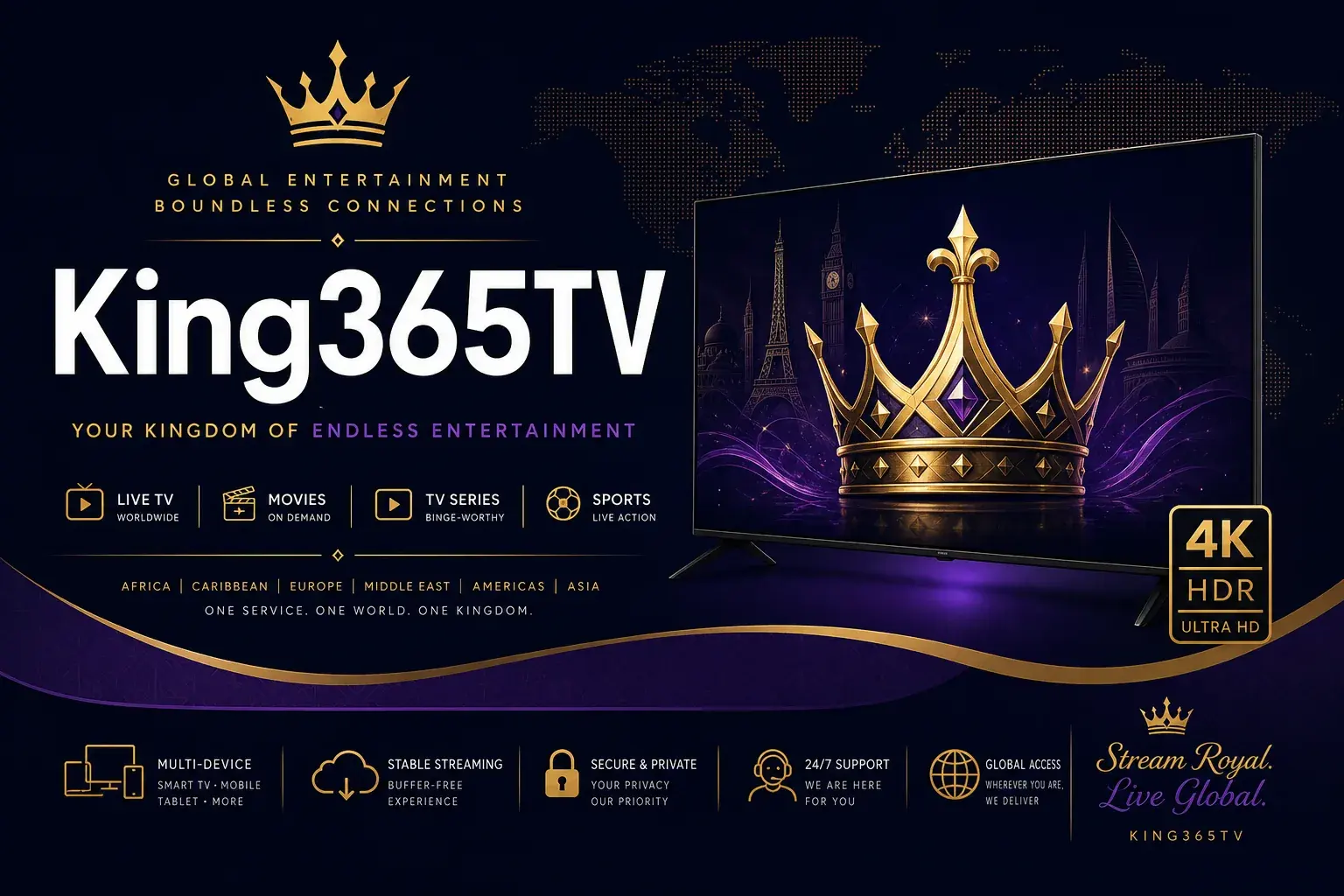 King365TV — serveur IPTV diaspora et Smart TV Maroc