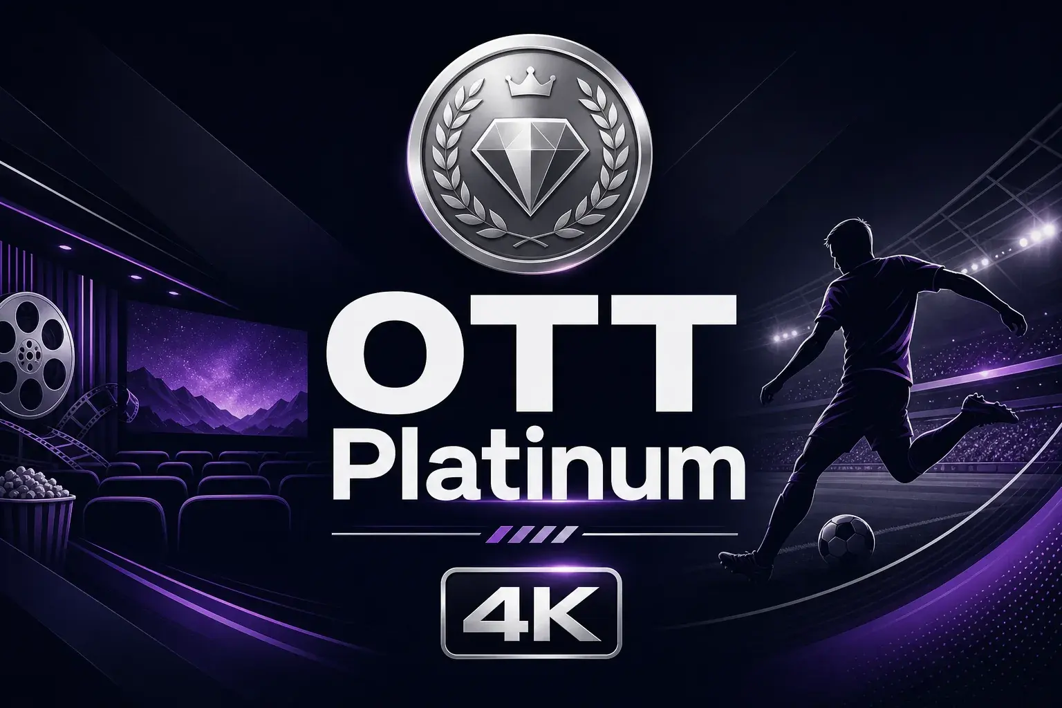 OTT Platinum IPTV — sport et cinéma HD/4K Maroc